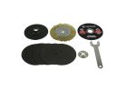 King Canada Tools 8208AG Angle Grinder and Disc Kit, 4.2 A, 4-1/2 in Dia Wheel, 11,000 rpm Speed