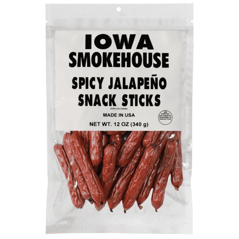 Iowa Smokehouse IS-SNK12S-6CT Snack Stick, Jalapeno, 12 oz