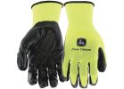 John Deere Touchscreen Nitrile Coated Gloves L, Black &amp; Yellow