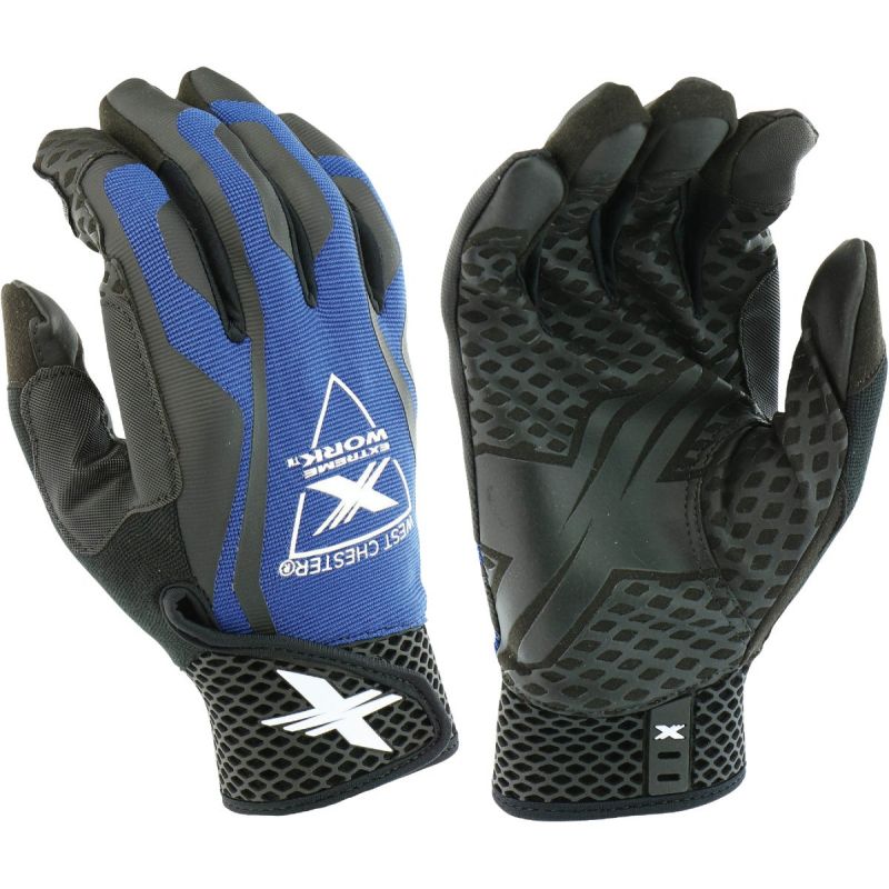 West Chester Protective Gear Extreme Work LocX-On Grip Work Glove L, Gray &amp; Black