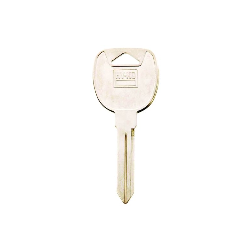 Hy-Ko 11010B91 Key Blank, Solid Brass, Nickel, For: Automobile, Many General Motors Vehicles (Pack of 10)