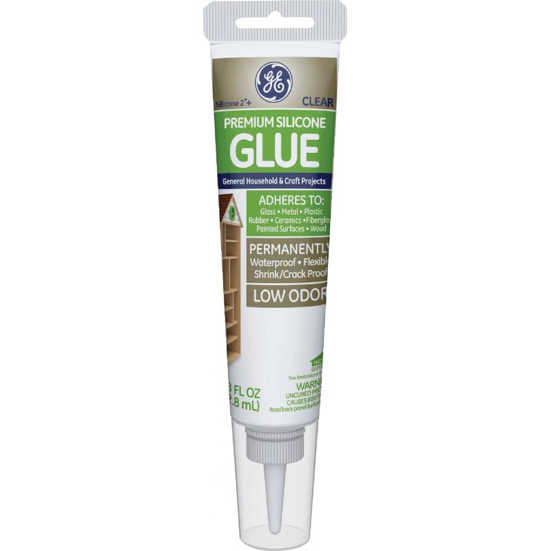 GE Specialty Projects Premium Silicone Glue Clear, 2.8 Oz.