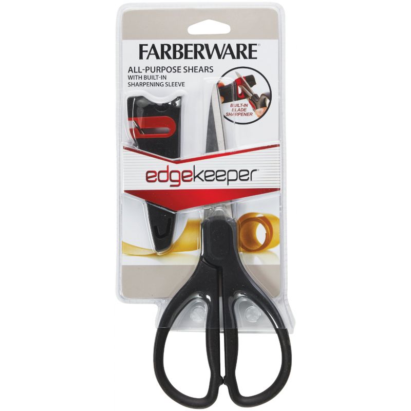 Farberware 3.5 In. Black Paring Knife with Edgekeeper Sheath