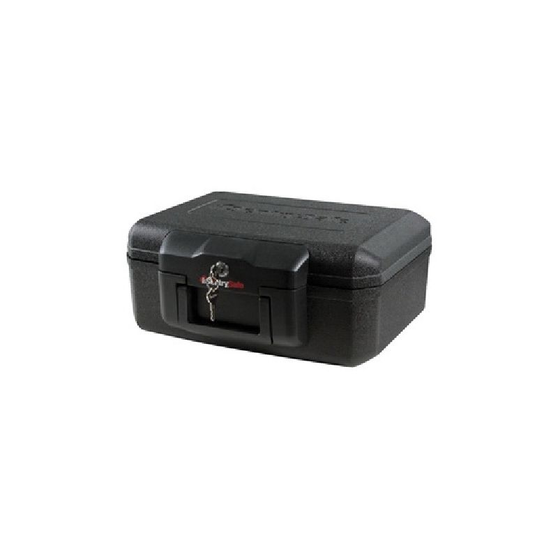 Master Lock 1200HRO Fire Safe Chest, 14.3 in W x 11.2 in D x 6.1 in H Exterior, Steel, Black, Keyed Lock Black