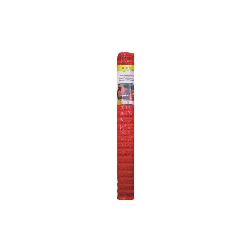 Tenax Guardian Series 2A060006 Visual Barrier, 100 ft L, 1-3/4 x 1-3/4 in Mesh, Oval Mesh, HDPE, Orange Orange
