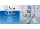 Home Impressions 3 Acrylic Knob Handle Tub &amp; Shower Faucet Chrome Finish