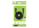 GetPower GP-USBC-USBC PD Optimized Charging and Sync Cable, USB-C, USB-C, Black, 3 ft L Black
