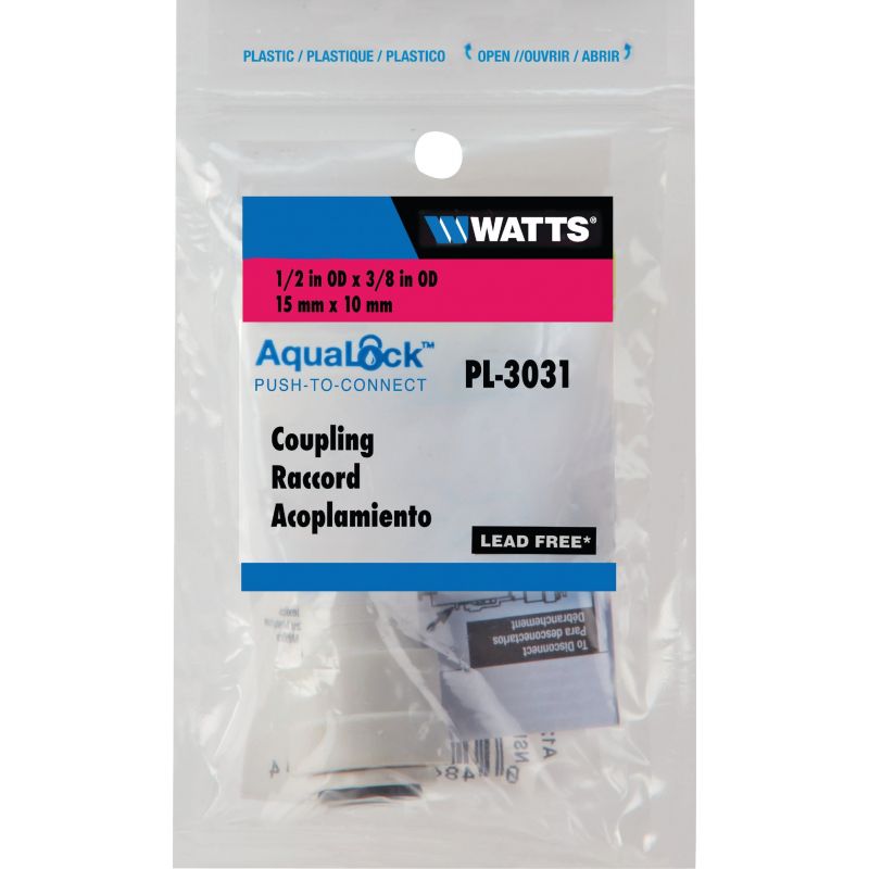 Watts Quick Connect OD Tubing Plastic Coupling