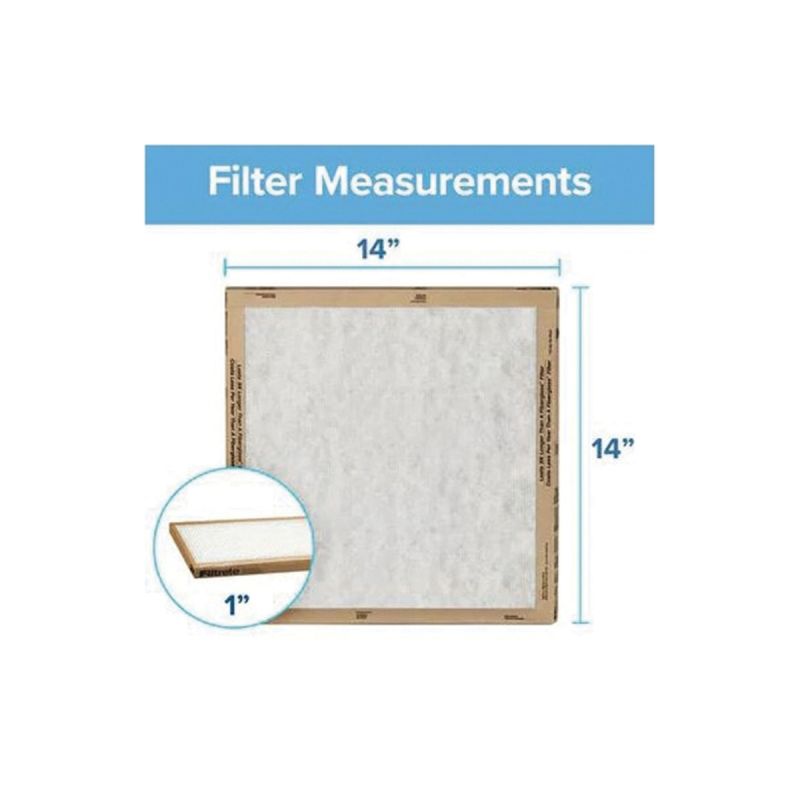 Filtrete FPL11-2PK-24 Air Filter, 14 in L, 14 in W, 2 MERV, For: Air Conditioner, Furnace and HVAC System (Pack of 24)