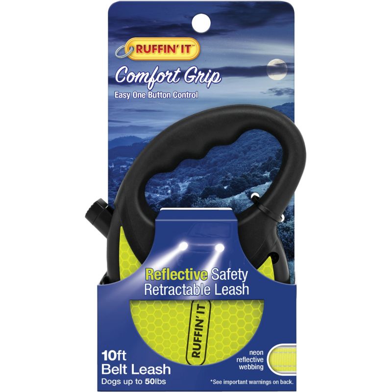 Westminster Pet Ruffin&#039; it Reflective Retractable Leash Neon Yellow