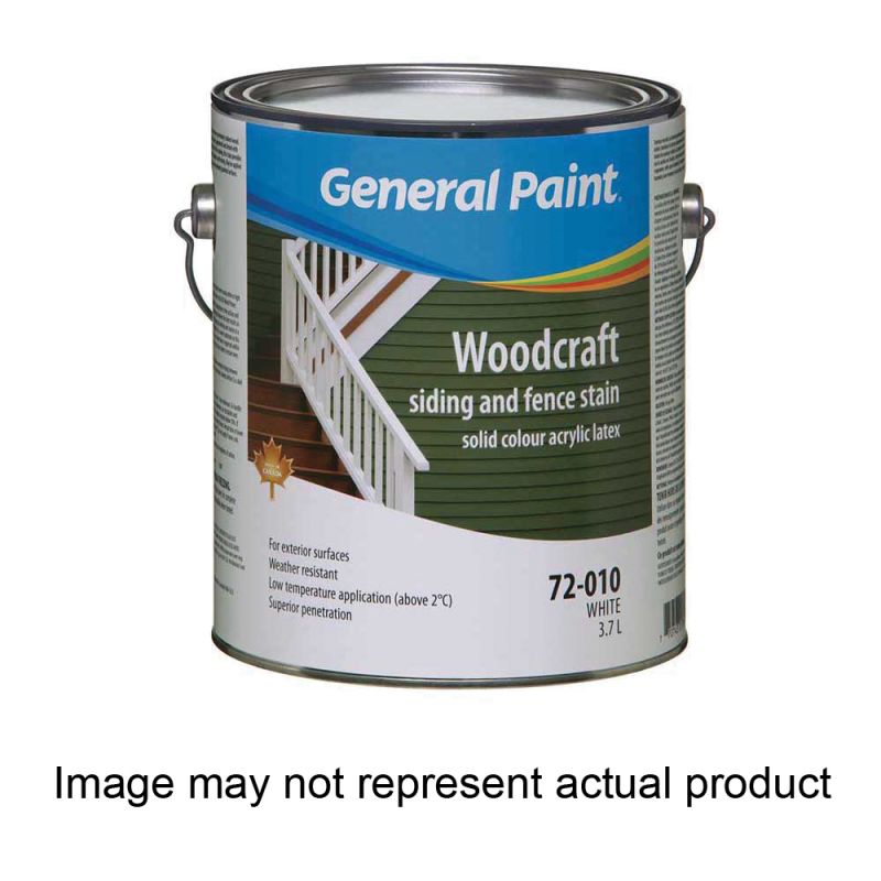 General Paint Woodcraft GE0072010-20 Siding and Fence Stain, Flat, Satin, Liquid, 5 gal, Pail