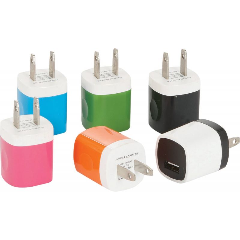 GetPower USB Single Port Wall Charger Assorted, 1.5