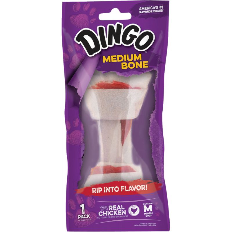 Dingo Knotted Rawhide Bone 2.5 Oz.