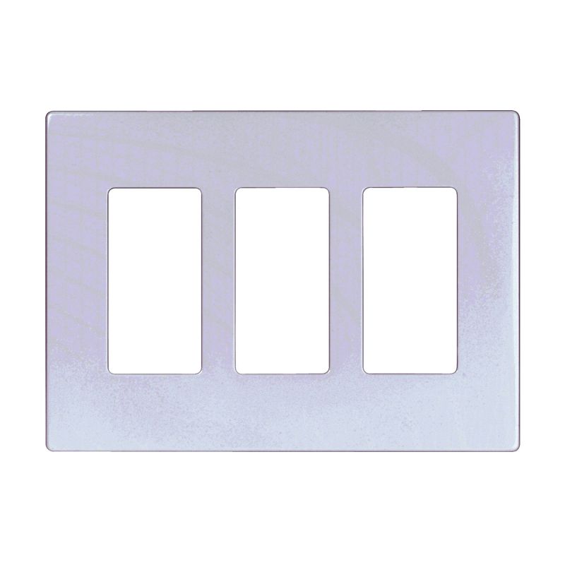 Eaton Cooper Wiring PJS PJS263W Wallplate, 4.87 in L, 6-3/4 in W, 3 -Gang, Polycarbonate, White, High-Gloss White