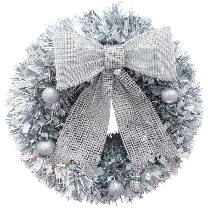 Youngcraft Silver Tinsel Wreath Silver (Pack of 4)