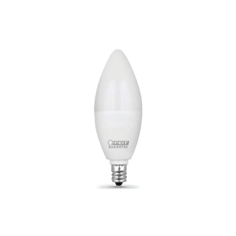 Feit Electric CTF40/10KLED/3 LED Lamp, Specialty, Torpedo Tip Lamp, 40 W Equivalent, E12 Lamp Base, White