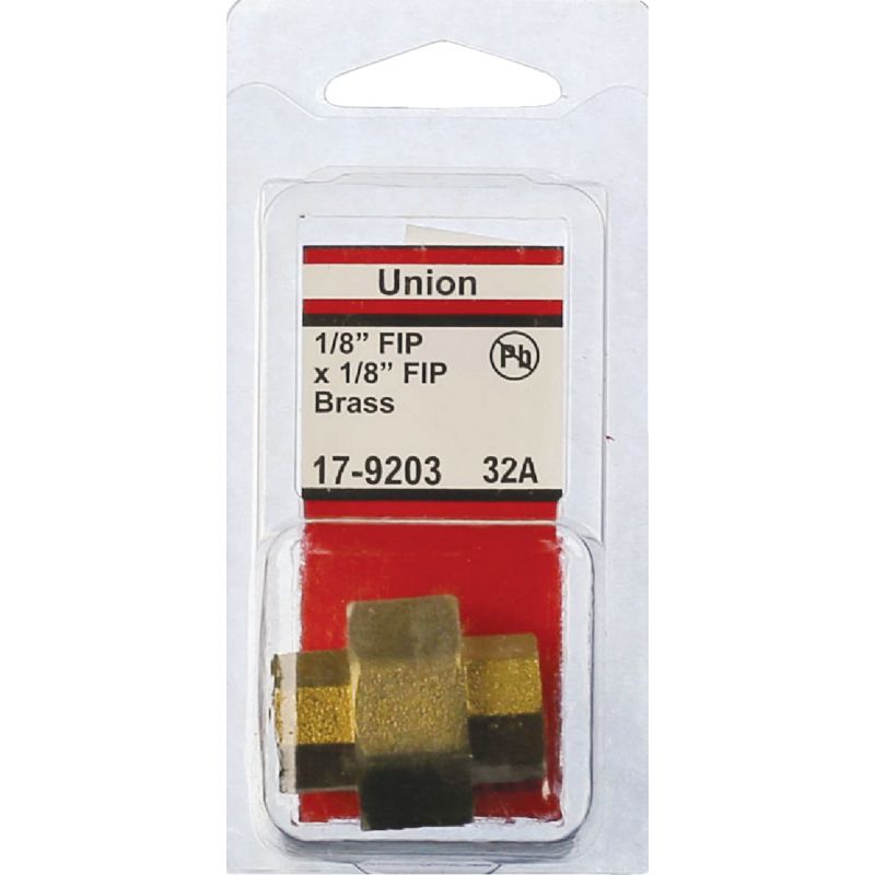 Lasco Red Brass Threaded Union 1/8&quot; FPT X 1/8&quot; FPT