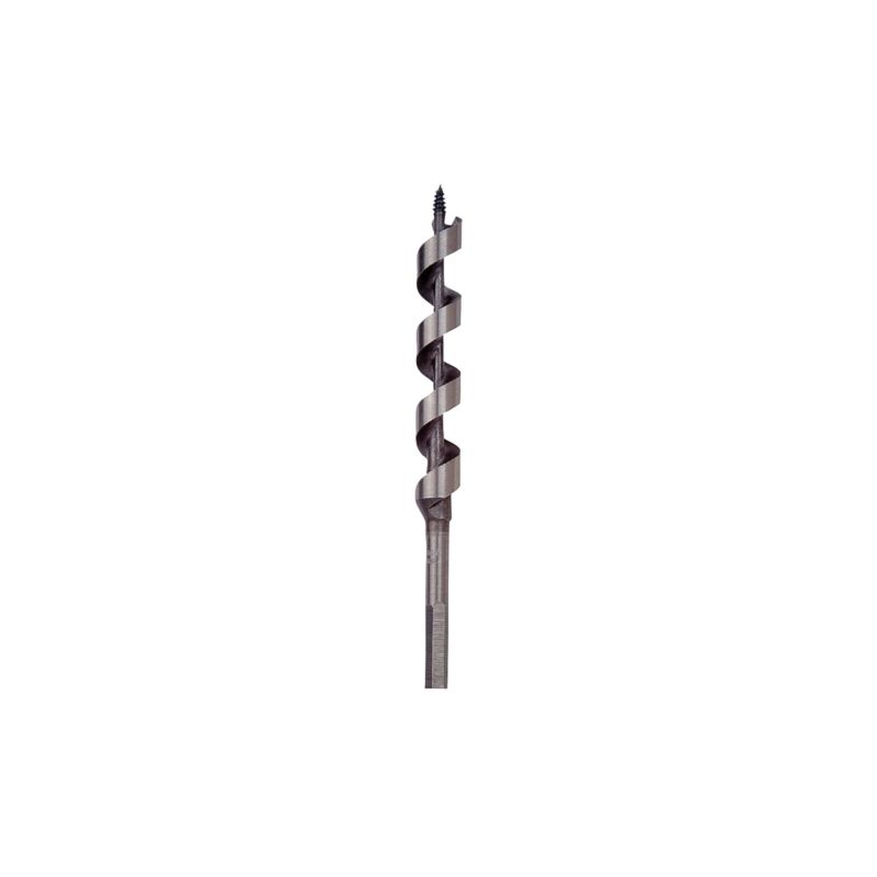 Irwin 49910 Power Drill Auger Bit, 5/8 in Dia, 7-1/2 in OAL, Solid Center Flute, 1-Flute, 5/16 in Dia Shank, Hex Shank