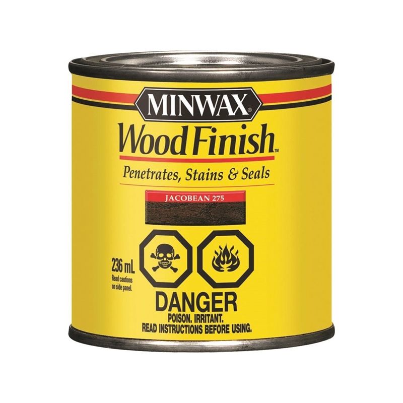 Minwax 275014444 Wood Stain, Jacobean, Liquid, 236 mL, Can Jacobean
