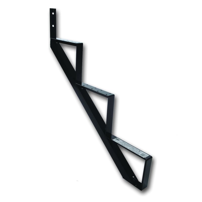 Pylex 14053 Stair Riser, 30 in L, 27-1/4 in W, Aluminum, Black, Baked Powder-Coated Black