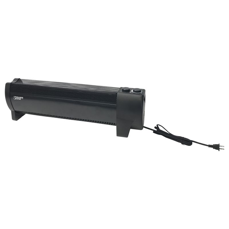 PowerZone DL12C Baseboard Heater, 12.5 A, 120 V, 750/1500 W, 5118.2 Btu Heating, 2-Heating Stage, Black Black