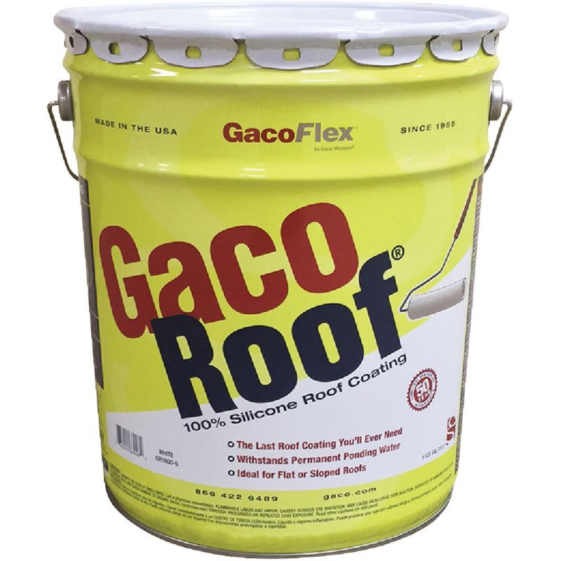 GacoFlex GacoRoof Silicone Roof Coating White, 5 Gal.