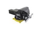 Olympia Tools 38-647 One Hand Operation Vise, 5-1/2 in Jaw Opening, 6 in W Jaw, 2-1/4 in D Throat