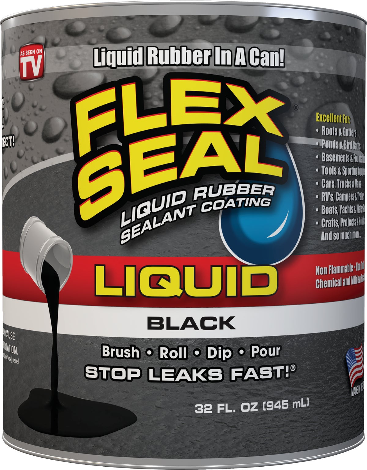 LEAK STOPPER RUBBERIZED-BLACK