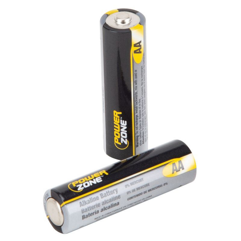 PowerZone LR6-24P Battery, 1.5 V Battery, AA Battery, Zinc, Manganese Dioxide, and Potassium Hydroxide