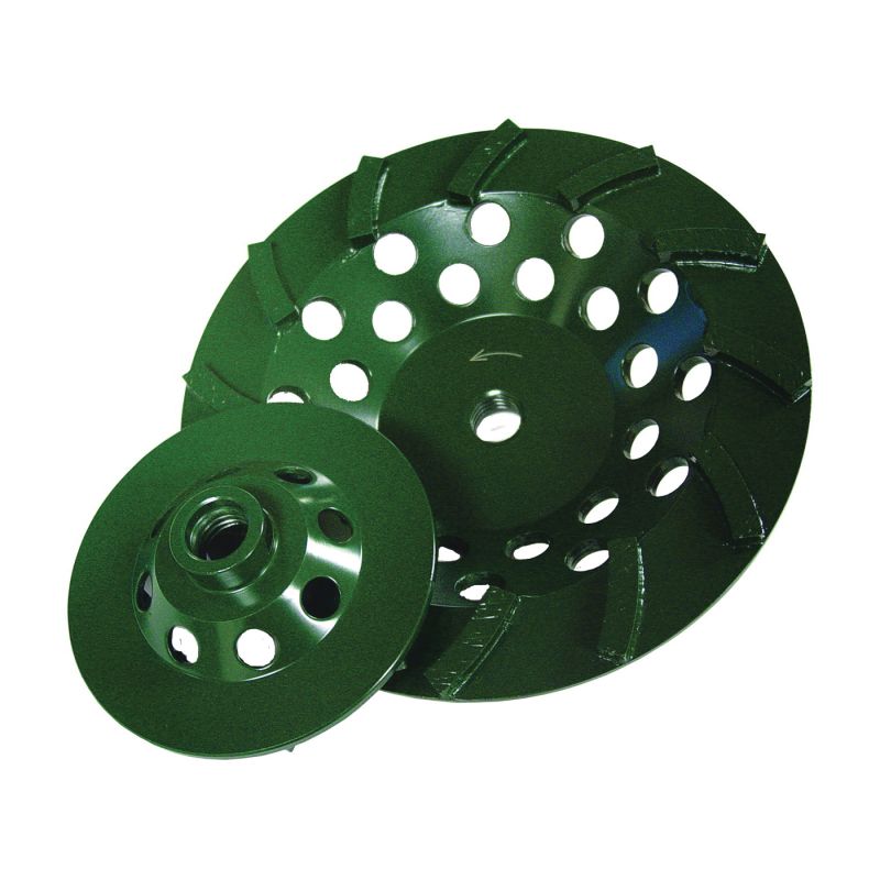 DIAMOND PRODUCTS 94127 Cup Grinder, 4 in Dia, 5/8-11 in Arbor Utility Green