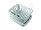 Camco 43511 Dish Drainer and Tray, Plastic, White, 11.69 in L, 9-1/2 in W, 4-3/4 in H White