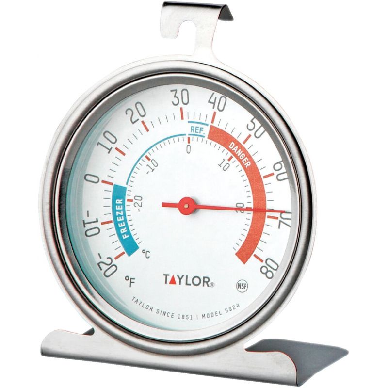 TruTemp Freezer/Refrigerator Thermometer, Stainless Steel