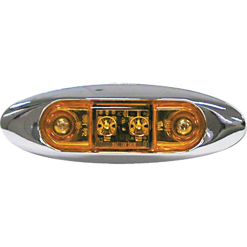 Peterson Slim Line LED Clearance And Side Marker Light Amber, Rectangle