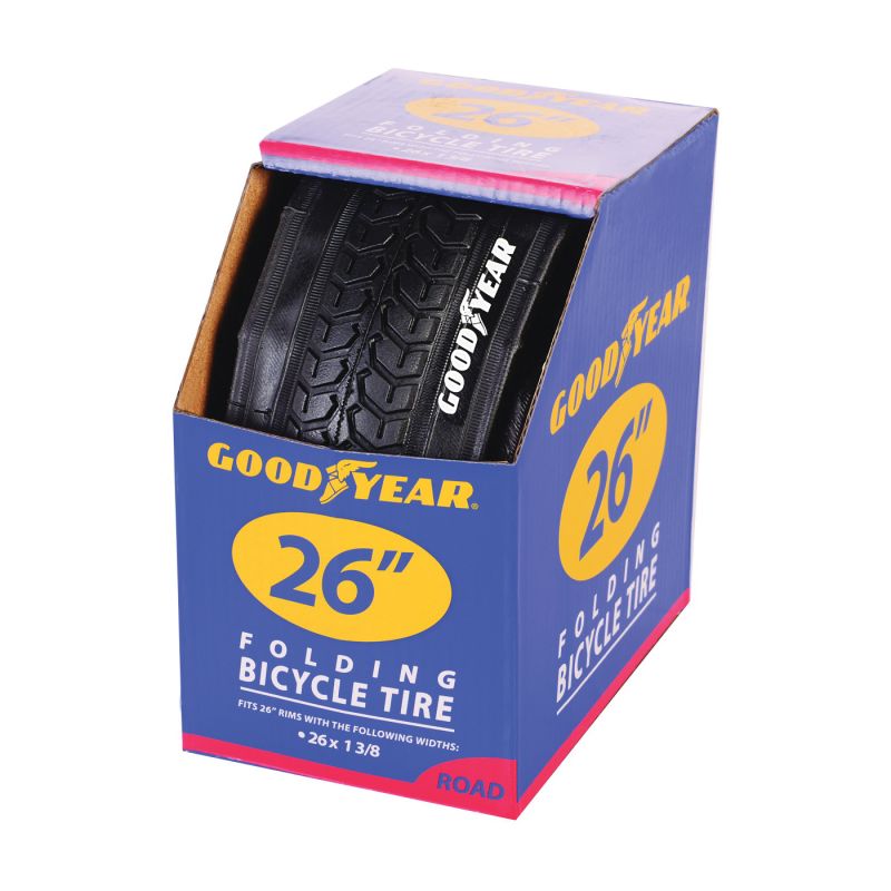 Kent 91062 Road Tire, Folding, Black, For: 26 x 1-3/8 in Rim Black (Pack of 2)