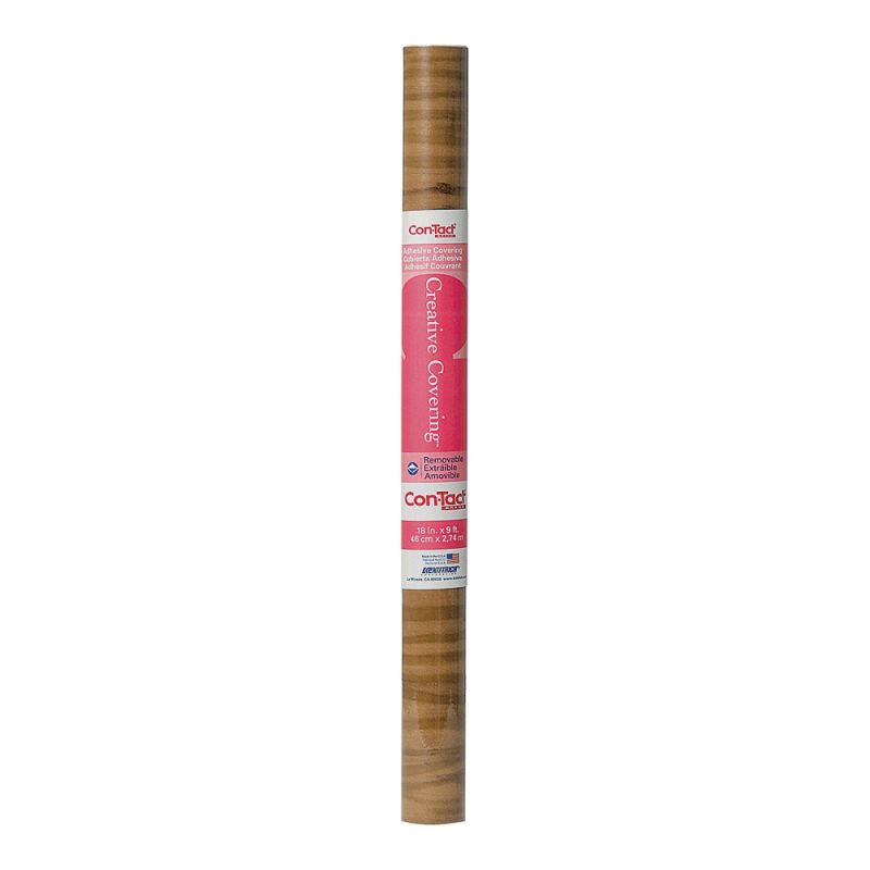 Con-Tact 09F-C9013-12 Contact Paper, 9 ft L, 18 in W, Vinyl, Knotty Pine Knotty Pine