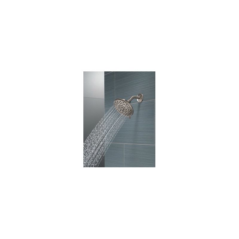 Peerless 76312CSN Shower Head, Round, 1.75 gpm, 1/2 in Connection, IPS, 3-Spray Function, Plastic, Brushed Nickel