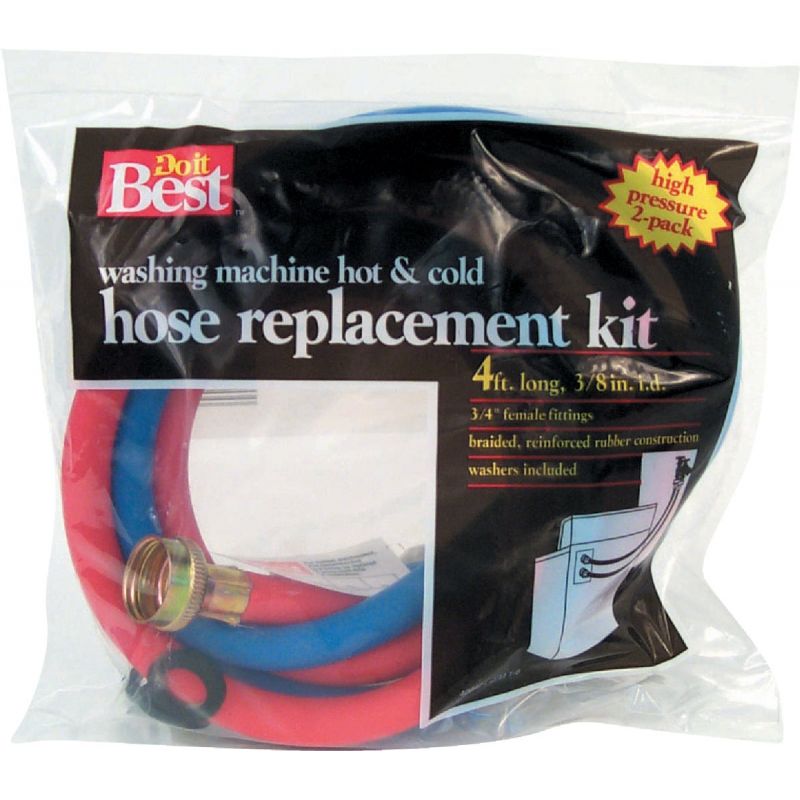 Do it Best Washing Machine Hose (2-Pack Hot And Cold) 3/8&quot; X 4&#039;