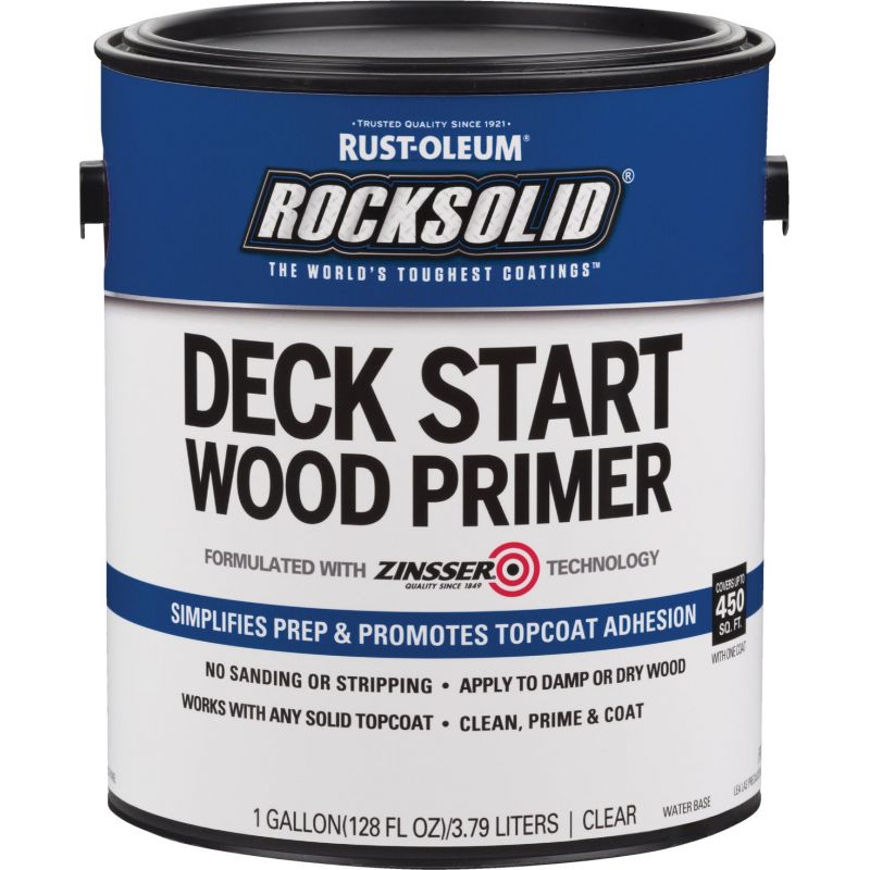Rust-Oleum RockSolid Deck Start Wood Exterior Primer Clear, 1 Gal.