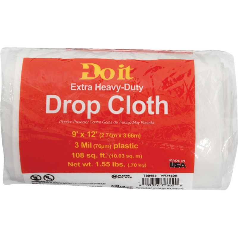 Do it Plastic Drop Cloth Transparent