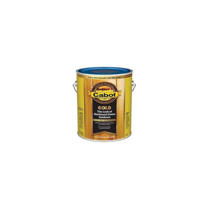 Cabot 07 Exterior Stain, Gold Gloss, Sun-Drenched Oak, Liquid, 1 gal, Can Sun-Drenched Oak