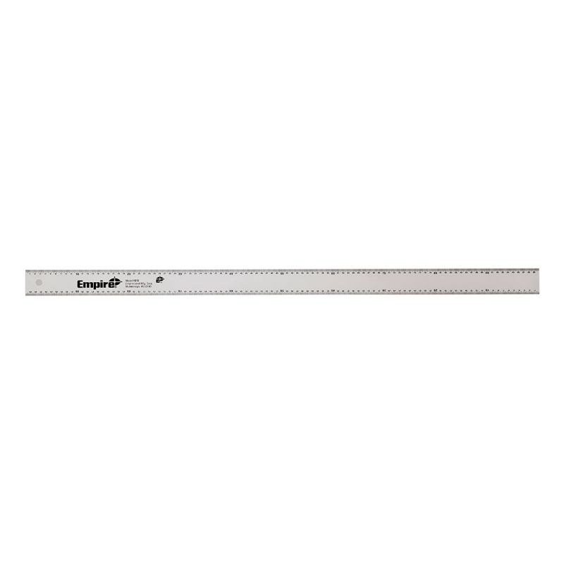 Empire Level BUILT ON TRUST Series 4010 Straight Edge Ruler, Metric Graduation, Aluminum, Silver, 2 in W, 1/8 in Thick Silver