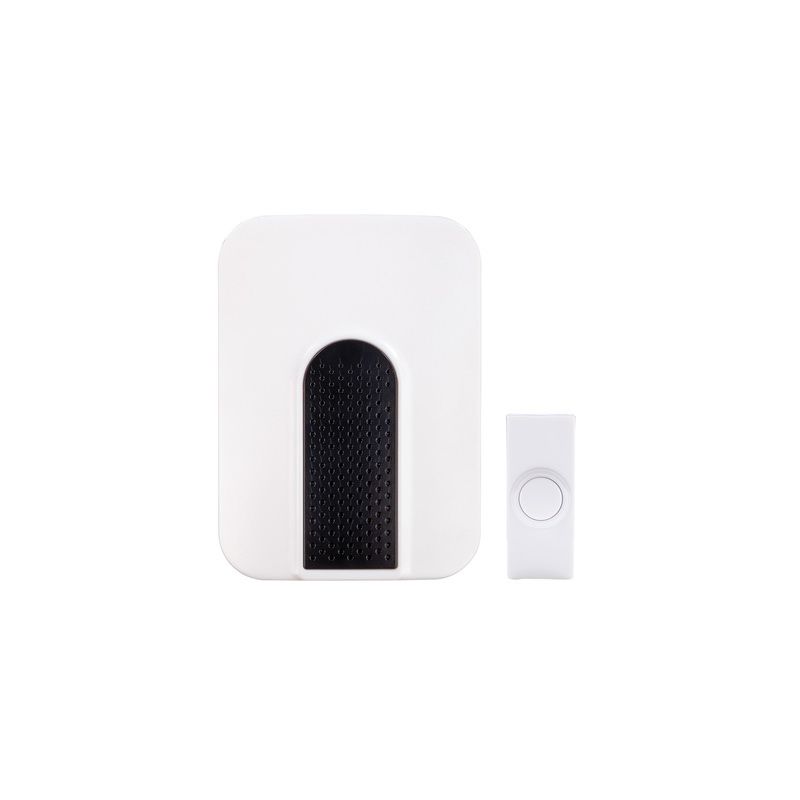 Heath Zenith SL-7307-03 Doorbell Kit, Wireless, 85 dB, Black/White Black/White