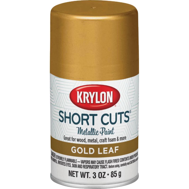 Krylon Short Cuts Enamel Spray Paint Gold Leaf, 3 Oz.