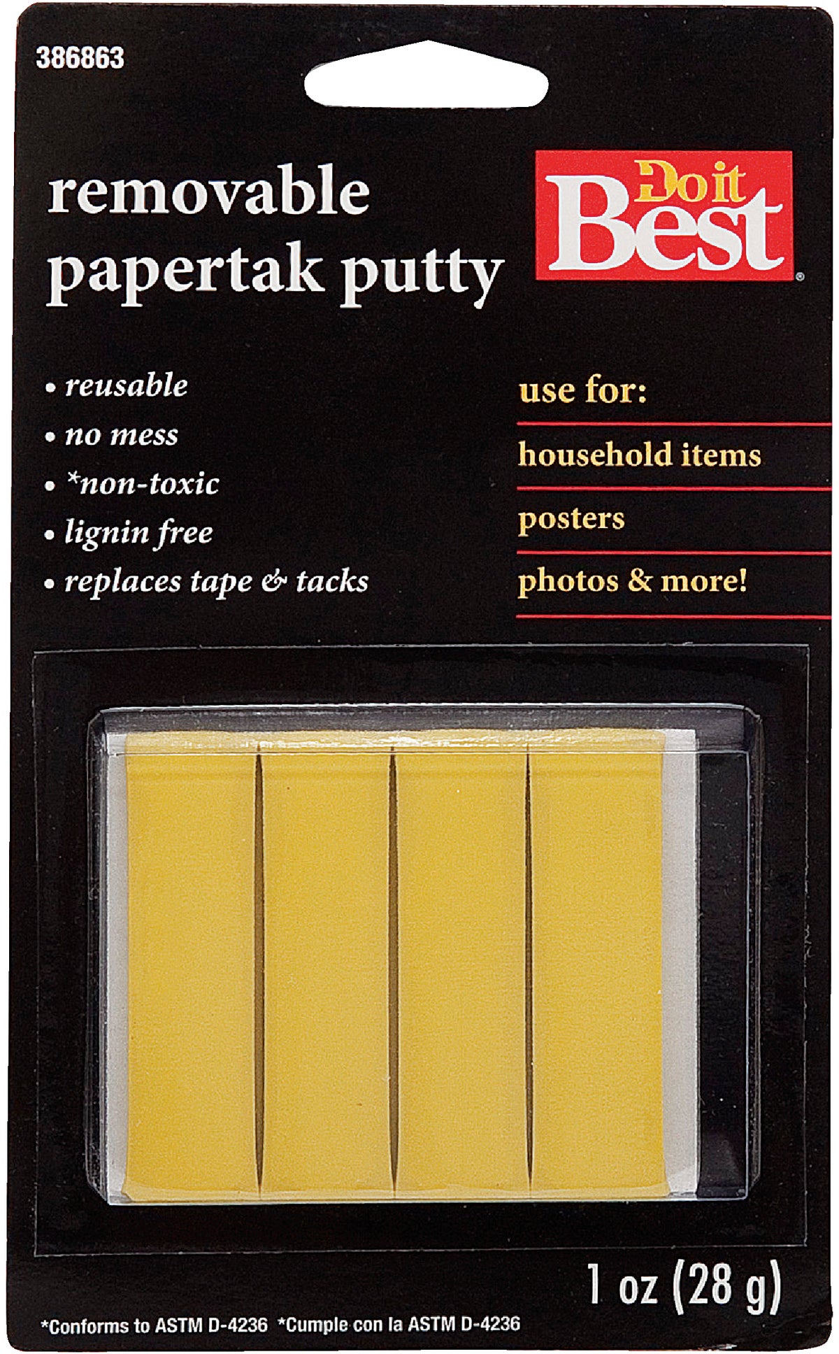 Dap Bluestik Reusable Adhesive Putty, 1 oz. per Pack, 12 Packs