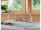 Delta Foundations Double Handle Kitchen Faucet with Sprayer Transitional