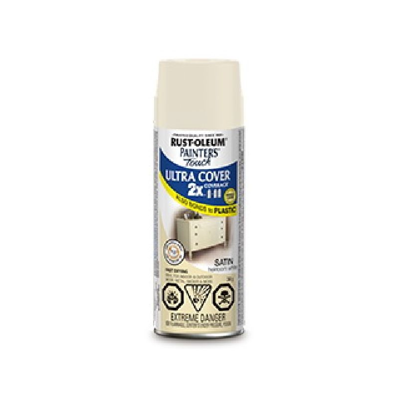 Rust-Oleum 253710 Spray Paint, Satin, Heirloom White, 340 g, Can Heirloom White (Pack of 6)