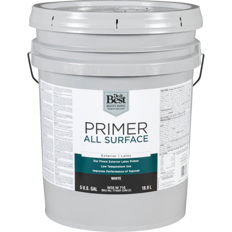 Do it Best Latex All Surface Exterior Primer 5 Gal., White