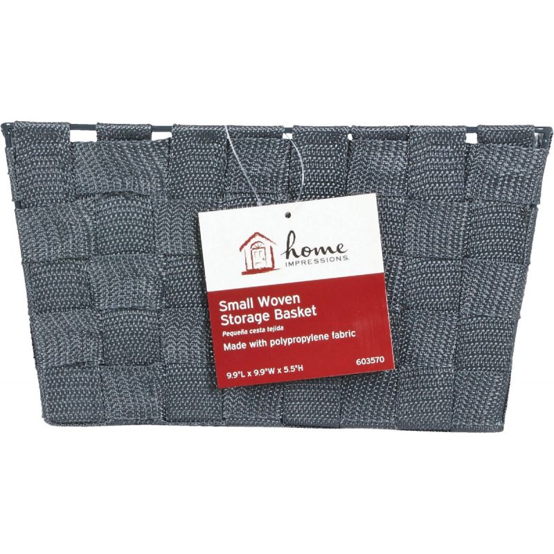 Home Impressions Woven Storage Basket Gray
