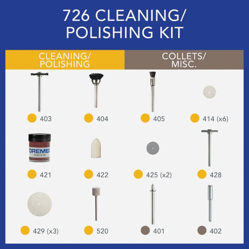 Dremel 20-Piece Cleaning &amp; Polishing Bit Set