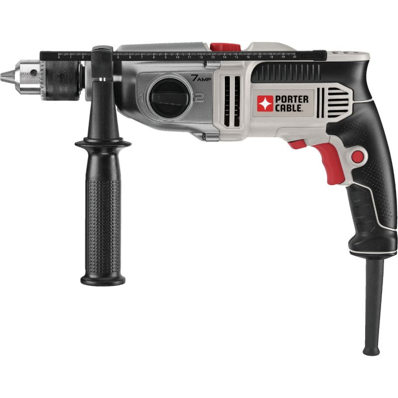 Porter Cable 1/2 In. VSR 2-Speed Electric Hammer Drill 7.0